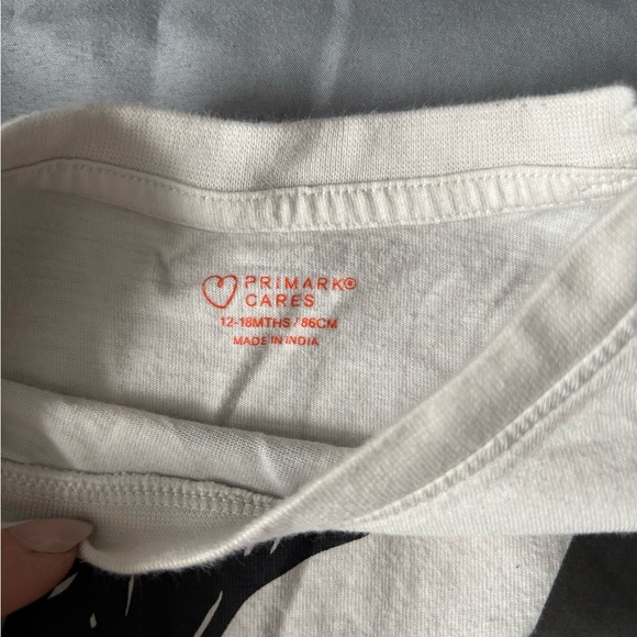 Primark White Kids Halloween Tee with Orange Pumpkin and Black Bat - Picture 4 of 4